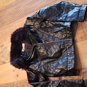 Faux leather jacket size 4-5